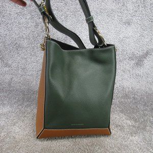 Strathberry Lana Mini Bucket Bag Green Brown Leather Tote